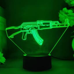 Color Changing ak 47 Model RGB Lights LED Gamer Decoration Table Lamp CS Gaming Room Decor Cool Birthday Gift For Boys