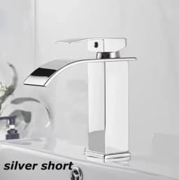 Waterfall Wash Basin Stainless Steel High And Low Faucet Black Hot And Cold Toilet Wash Basin Bathroom