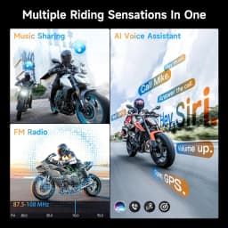 Moman H2E Motorcycle Headset Intercom Eagle Like Motorcycle Helmet Communication System with Dual Chip with HiFi/Music Sharing