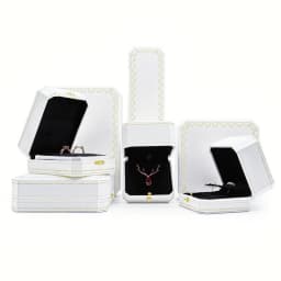 Customizable LOGO Vintage Octagonal Gold Text Storage Box Ring Earnail Bracelet Jewelry Packaging Case Collection Storage Box