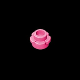 Gobricks GDS-1436 Plate, Round 1 x 1 with Flower Edge (5 Petals) compatible with lego 24866 pieces of children's DIY