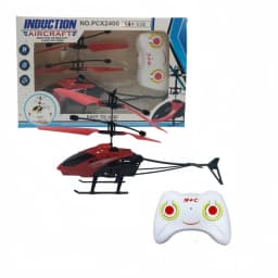 Induction Two-Way RC Helicopter Rechargeable, Anti-Drop Electric Luminous Aircraft Model for Indoor Hover