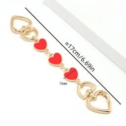 1PC Moon Shape Wallet Shoulder Bag Extension Chain with Alloy Spring Door Knocker for Underarm Bag Replacement Accessories