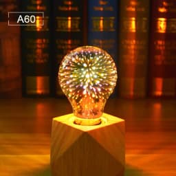 Room 3D Colorful Desk Decor Retro Effect LED Bulb E27 Vintage LED Light Bulb Wedding Nightlamp ST64 A60 G80 G95 G125