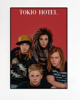 Singer Bill K-Kaulitz Tom Tokio Hotel Posters and Prints Rock Roll Team Wall Art Canvas Painting Home Bedroom Living Room Decor