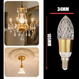 Modern Acrylic Diamond-Cut E27 E14 LED Bulb Chandelier Warm White Light cold 4000k Plug-in Hanging Lamp for Living Room Decor
