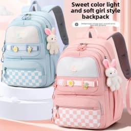 Elementary girl school backpack large capacity ladies fashionable backpacks for middle high school college student bookbag