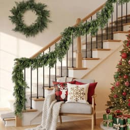 Christmas Artificial Cedar Garland Artificial Greenery Garland for Fireplace Table Indoor Outdoor Home Xmas Holiday Decoration
