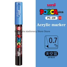 1 UNI POSCA PC-1M Marker Art Supplies for Artist POP Poster Pen Graffiti Advertising 0.7mm Art Stationery Multi-color Optional