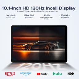 POCKAM P10 Pro Smart Tablet 10.1'' Tablet with 8800mAh Battery, 48GB RAM (8GB+40GB), 128GB ROM, Gemini AI, Android 16, and Widevine L1 support