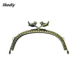 10 Pcs/Lot  Arc Or Semicircle Or Square Bird Bead Antique Bronze Metal Purse Frame Kiss Clasp DIY Bag Accessory