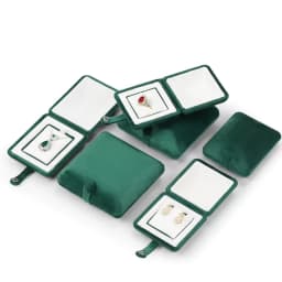 High Grade Double Open Jewelry Box Velvet Engagement Ring Box Wedding Ring Necklace Earring Gift Boxes Organizers Storage