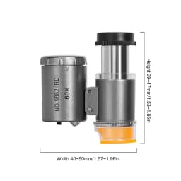 Mini Pocket Microscope Kit 60x Lab Handheld Microscope Battery Powered Microscope with LED Light Kids Science Microscop