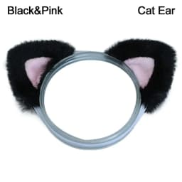 20CM Dolls Accessories Plush Cat Ear Headband Soft Tail Plush Toys Doll Headwear For 14inch Doll Clothes Hair Decoration