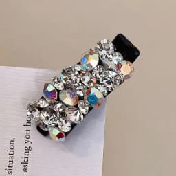 Exquisite Rhinestone Hair Clip Small Size Acetate Duckbill Hairpin For Women Girls Bangs Ponytail Holder Daily Headwear