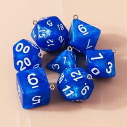 Leslie 7pcs/set Colorful Different Number Acrylic Dice Charms Game Props Multi-faceted Digital Dice for DIY Jewelry Making