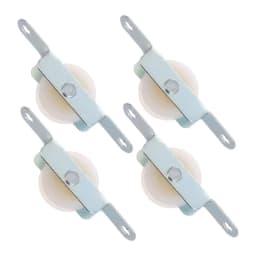 4pcs Patio Umbrella Rope Pulley Bracket Parasol Rope Sliding Bracket Replacement Parts Umbrella Steel Furniture Door Rollers
