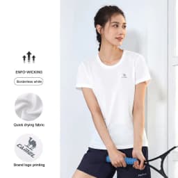 GOLDEN CAMEL Women's T-shirts Moisture-absorbing Quick-dry Cotton t-shirt Short-sleeved Shirts Round Neck Sports Top Breathable