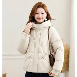 2027 Winter New High End Big Fur Collar Workwear Down Cotton Jacket Women's Fashion Short Thicken Cotton Female Parkas Coats