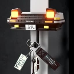 AE86 Car Headlight Key Holder Auto Pop-Up LED Lights Retro Accessories for Men Car Decoration Key Organizer with Adhesive