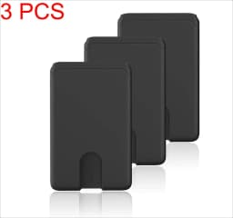 Mobile Phone Card Holder Stick on Anti Falling Credit Cardholder Easy Push 3M Adhesive Soft Silicone Phone Wallet Compatible