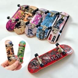 Finger Skateboard Shallow Concave Double Upturned Blister Card Package Fingerboard with Metal Bridge Competitive Fingertip Toy