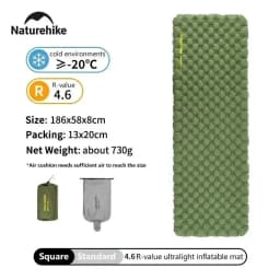 Naturehike Camping Mat 3.5/4.6/5.8/8.8 High R Value Ultralight Warm Inflatable Mattress Outdoor Portable Folding Inflatable Mats