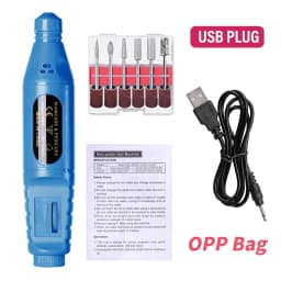 LINMANDA 6 In 1 Electric Nail Drills Kit Remove Polisher Manicure Portable Nail File Nail Drill Equipment Pen Tools Machine