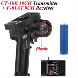 HotRC CT10B 10CH Channel Transmitter CT-10B 2.4G Remote Control 18650 Battery F-10A F-01A 6/8/10CH Gyro Receiver for RC Car Boat