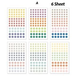 Fromthenon Dot Ledger Stickers Circular Base Label Stickers Versatile Sticker Decorative Beautifying Materials