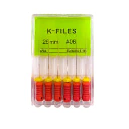 6Pcs/Pack Dental Endo Files Hand Use K Files Stainless Steel Root Canal Treatment Drills Endodontic Instruments