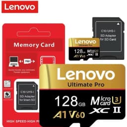 Lenovo Original 128GB Micro SD Card UHS-I A1 V60 Memory TF Card for Smartphone Camera Drone 4K Video Recording