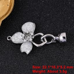 Juya DIY 18K Gold Plated Creative Closure Fasteners Lock Clasps Accessories For Needlework Beads Pearls Jewelry Making Material