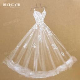 Wedding Dress FOR 06 Customized H-Quality Bride Gown BECHOYER 2027 New Fashion Appliques DZ Princess Customized Vestido De Noiva