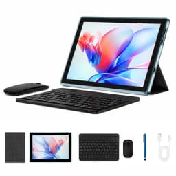COLORROOM 10.1 Inch Android 15 Tablet with Keyboard Mouse, 2 in 1 Tablet PC, 24GB RAM 64GB ROM, GMS, 1TB Expandable, IPS Tablet