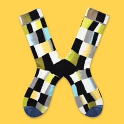 1 Pair Canvas Lattice Plant Art Funny Socks Women Novelty Abstract Cute Socks Women Jacquard Crew Female Calcetines Divertidos