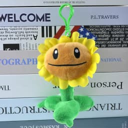 2025 New Style Plants vs Zombies Plush Pendant Cute SunFlower Peashooter Chomper Bag Keychain Decoration Stuffed Doll Kids Gift
