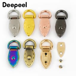 4/10Pcs Metal Side Clip Buckle Bag Chain Connector Hanger Hook Leaf D Ring Keyring Clasp Handbag Strap Decor Craft Accessories