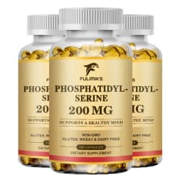 Phosphatidylserine 200mg Capsules, Support Memory Concentration Cognitive Function, Relieve Mental Stress & Nourish Brain Health