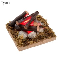 1:12 Scale Dollhouse Bonfire Miniatures Campfire Villa Scene Model Fairy Garden Decor Micro Landscape Playing House