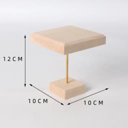 Solid Wood Walnut Jewelry Display Stand Mini Desktop Riser Bracelet Watch Display Plate Cosmetics Rack Holder Doll Organizer