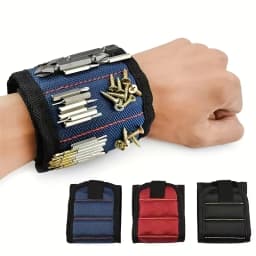 Magnetic Tool Wristband with Strong Nail Suction Working Magnetic Wristband for DIY Crafts Home Improvement