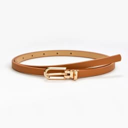 1x105cm Women PU Leather Belt Simple Solid Color Versatile Pin Buckle Thin Belt Dress Shirts Pants Decoration Ladies Waist Belts