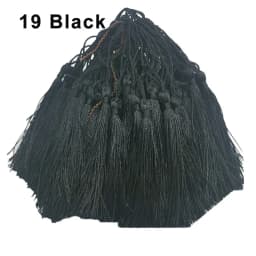 100Pcs Tassels 13cm Silky Floss Bookmark Tassels with Cord Loop Chinese Knot Tassel Fringe Jewelry Making DIY Craft Accessories