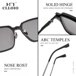 CLLOIO 3 In 1 Magnet Clip On Myopia Glasses Men Women Anti Blue Ray Prescription Polarized Sunglasses Hyperopia Reading Glasses
