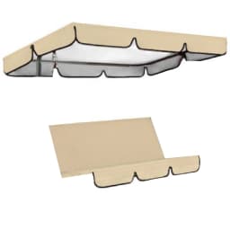 3-Seat Swing Seat and Ceiling Cover Garden Swing Hammock Tent Waterproof UV Protection Courtyard Swing Cover (not include swing)