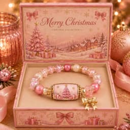 2026 Limited Edition Christmas Magic Collection Bracelet for Women Girls, Stretch Beaded Bracelets Stocking Charms, Jewelry Gift