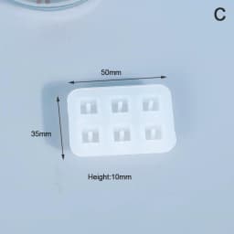 6Styles Transparent Rectangle Silicone Bead Mould Square Ball 6 Hanging Holes DIY Epoxy Jewelry Mold Resin Molds For Jewelry