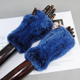 Hot Sale Winter Women Natural Real Rex Rabbit Fur Gloves Good Elastic Knitted Rabbit Fur Mittens Lady Real Rex Rabbit Fur Gloves