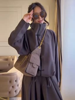 Solid Single Breasted Jacket Suit Loose Full Sleeve Lapel Jackets Wide Leg 2026 Spring New Chic Casual Women Loose All-match Set